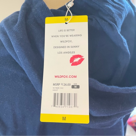 ❌SOLD❌NWT WILDFOX Hadley Blue Tie-Dye Pullover Hoodie - Picture 8 of 12